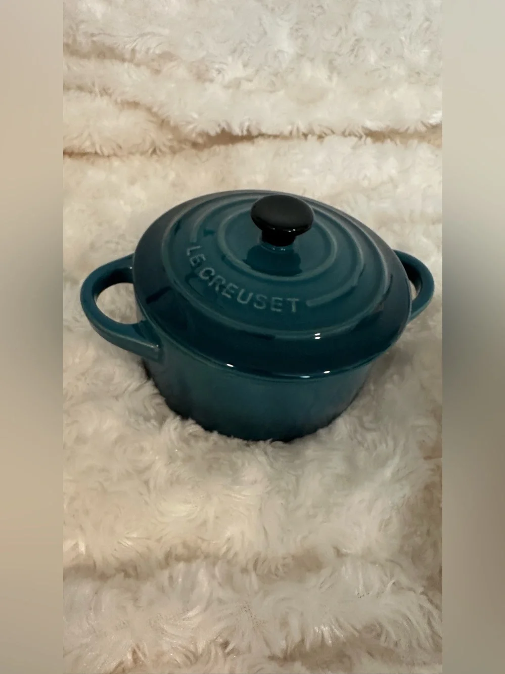(NWT) Le Creuset Mini Round Cocottes 8 oz – Deep Teal – Set of 2